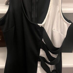 VENUS Black and White Dress